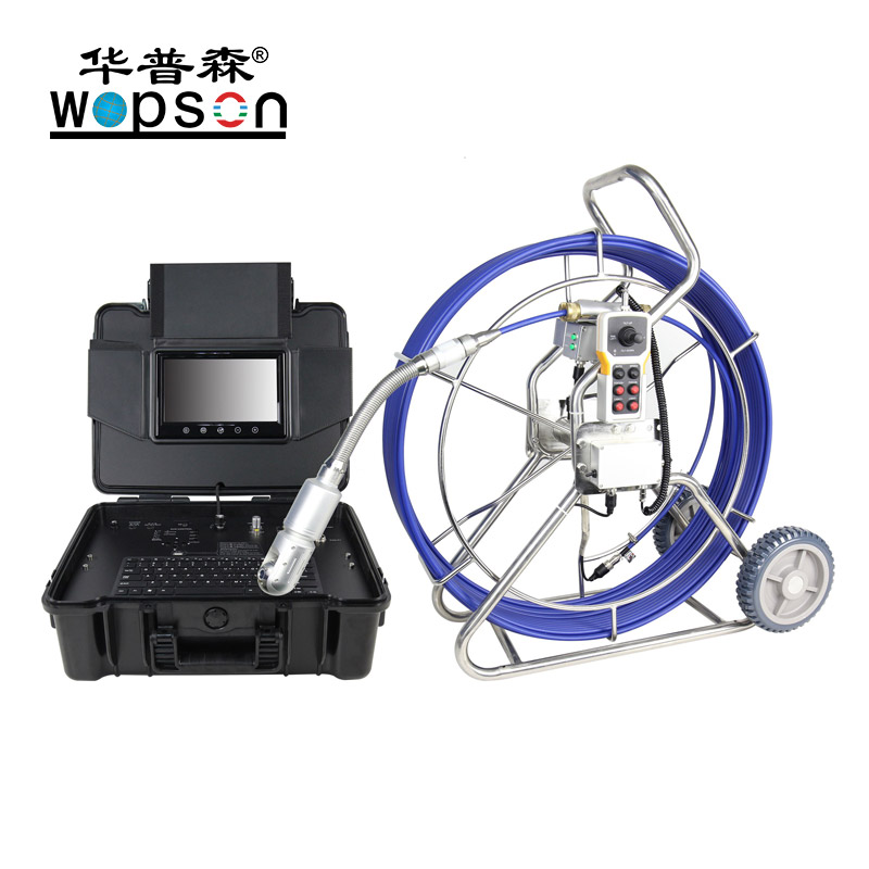 Push rod Pan Tilt cámara de inspección de alcantarillado de diámetro de tuberías de 60mm-300mm
